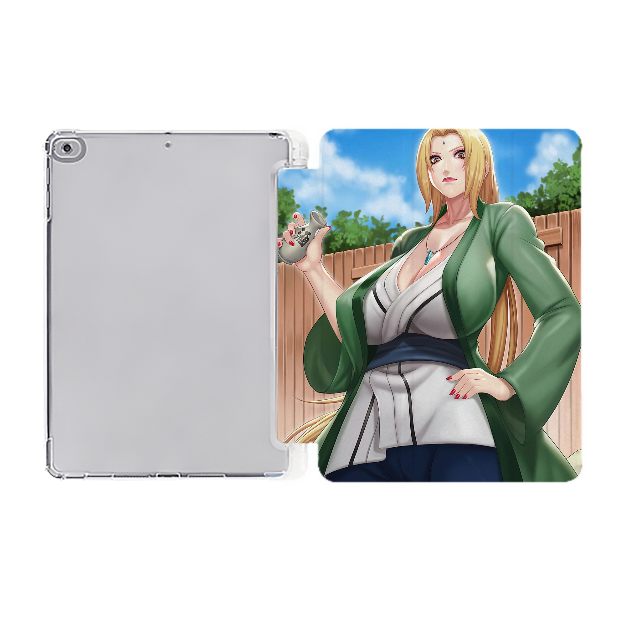 （画像用） NARUTO -ナルト- NARUTO -ナルト- 疾風伝 IPad ケース ペン収納付き 三つ折りスタンド PUレザー×シリコン 対応機種9.5/10.5/10.9インチ